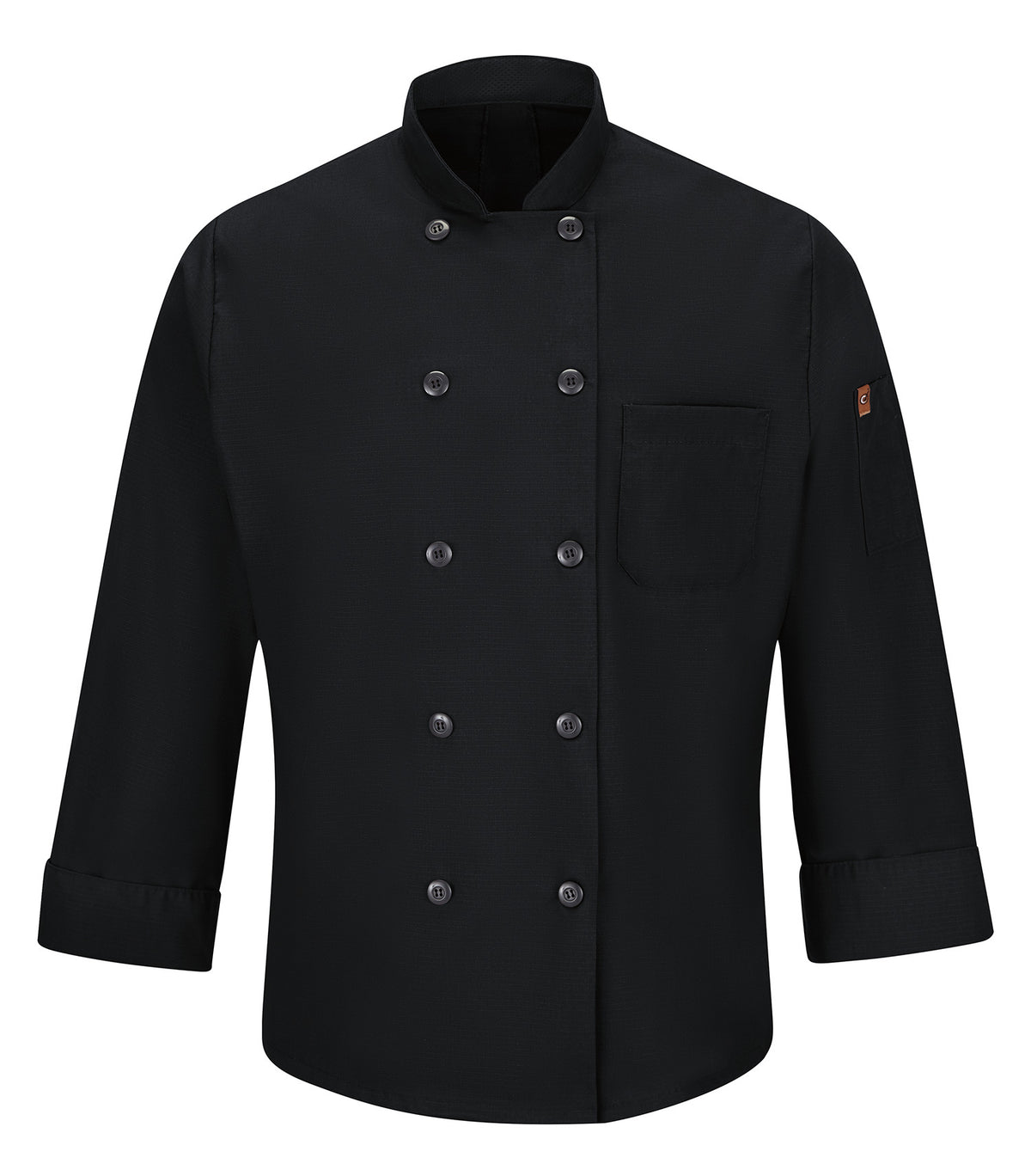Red Kap 042X, Chef Designs Chef Coat With Oilblok + Mimix. - Special Order - Xpress Feature Item, Black