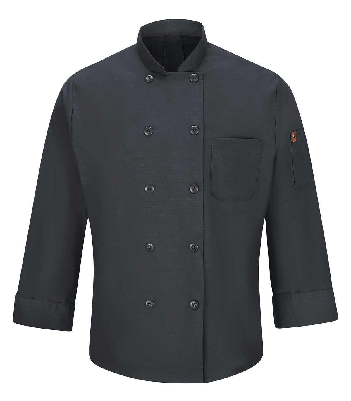 Red Kap 042X, Chef Designs Chef Coat With Oilblok + Mimix. - Special Order - Xpress Feature Item, Charcoal