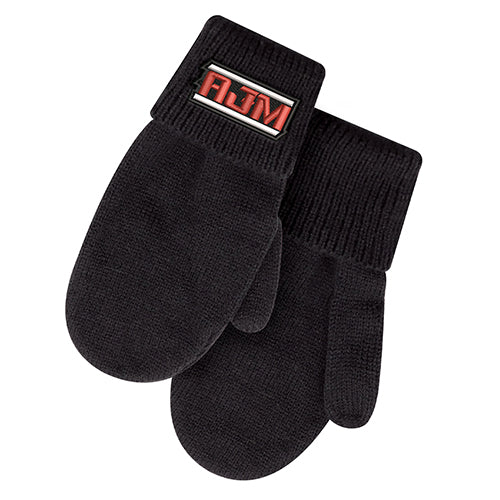 Acrylic 0G500, Ajm Mittens With Turned Down Cuffs, Black