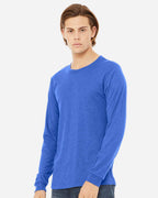 BELLA + CANVAS 3513, T-Shirts - Long Sleeve, True Royal Triblend