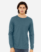 BELLA + CANVAS 3501CVC, T-Shirts - Long Sleeve, Heather Deep Teal