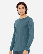 BELLA + CANVAS 3501CVC, T-Shirts - Long Sleeve, Heather Deep Teal