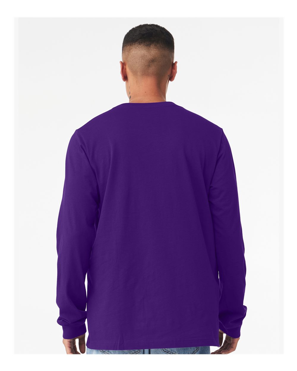 BELLA + CANVAS 3501, T-Shirts - Long Sleeve, Team Purple