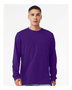BELLA + CANVAS 3501, T-Shirts - Long Sleeve, Team Purple