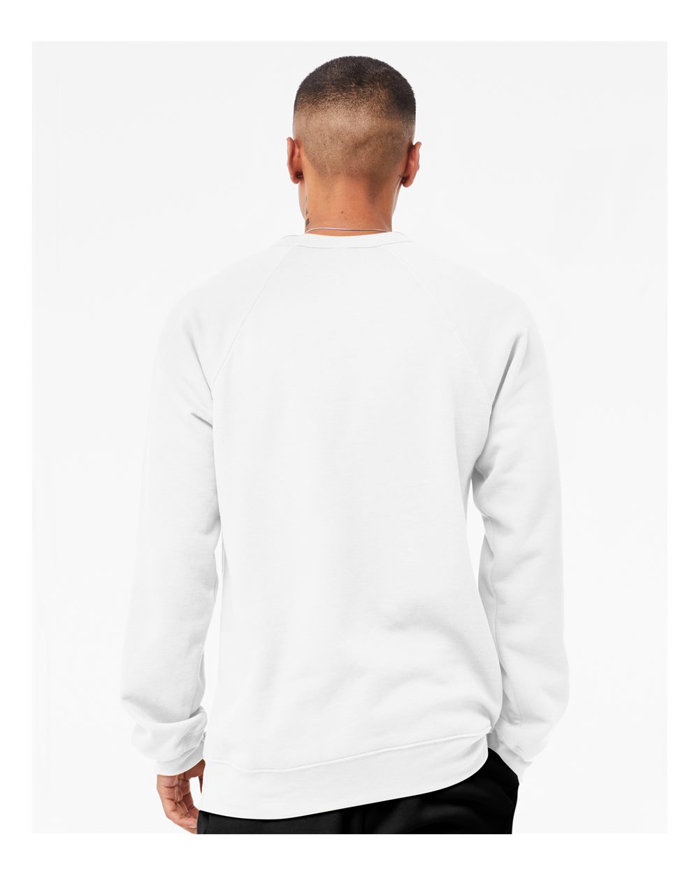 BELLA + CANVAS 3901, Fleece - Premium - Crew, White