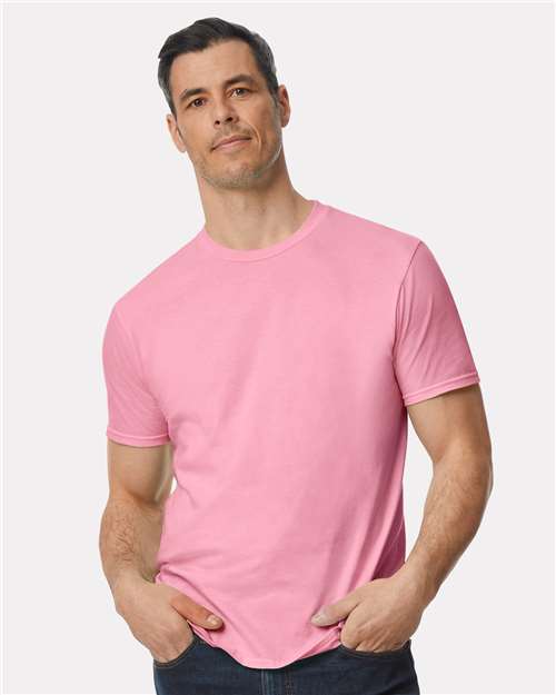 Gildan 10649, 980 Unisex Softstyle Lightweight T-shirt, Charity Pink