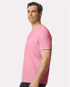 Gildan 10649, 980 Unisex Softstyle Lightweight T-shirt, Charity Pink