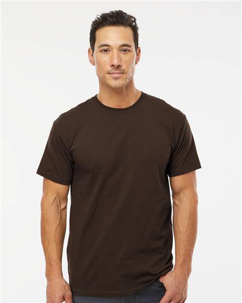 M&O 4800, Men's Gold Soft Touch T-shirt, Chocolate