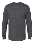 M&O 4820, Unisex Gold Soft Touch Long Sleeve T-shirt, Dark Heather