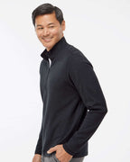 Adidas A554, Men's 3-stripes Quarter-zip Sweater Pullover, Black Melange