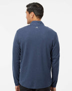 Adidas A554, Men's 3-stripes Quarter-zip Sweater Pullover, Collegiate Navy Melange