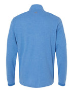 Adidas A554, Men's 3-stripes Quarter-zip Sweater Pullover, Focus Blue Melange
