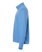 Adidas A554, Men's 3-stripes Quarter-zip Sweater Pullover, Focus Blue Melange