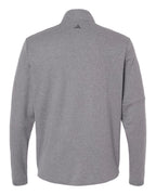 Adidas A554, Men's 3-stripes Quarter-zip Sweater Pullover, Grey Three Melange