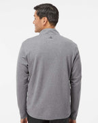 Adidas A554, Men's 3-stripes Quarter-zip Sweater Pullover, Grey Three Melange