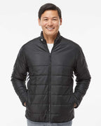 Adidas A570, Men's 3-stripes Puffer Full-zip Jacket, Black