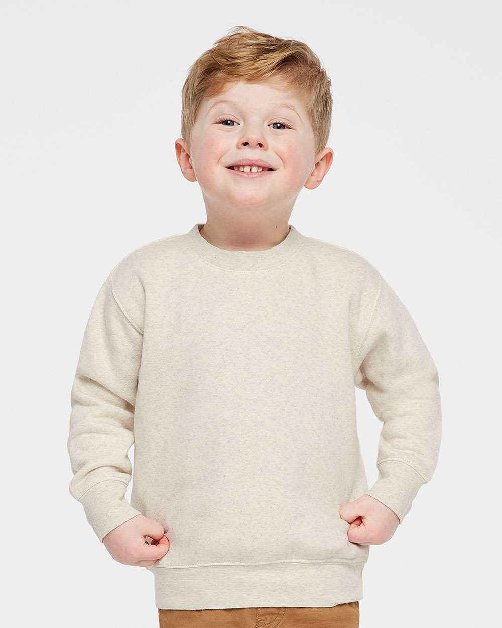Rabbit Skins 3317, Fleece - Premium - Crew, Natural Heather