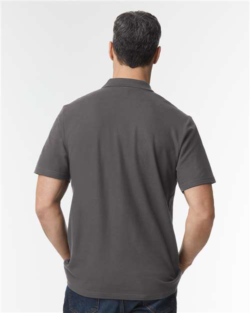 Gildan 11190, 64800 Unisex Softstyle Pique Polo, Charcoal