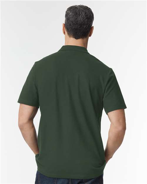 Gildan 11190, 64800 Unisex Softstyle Pique Polo, Forest Green