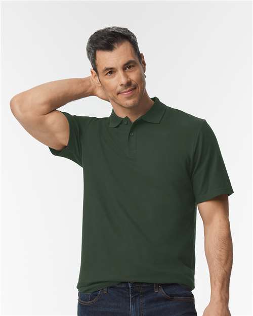 Gildan 11190, 64800 Unisex Softstyle Pique Polo, Forest Green