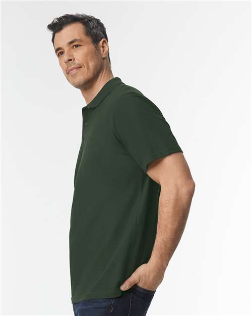 Gildan 11190, 64800 Unisex Softstyle Pique Polo, Forest Green