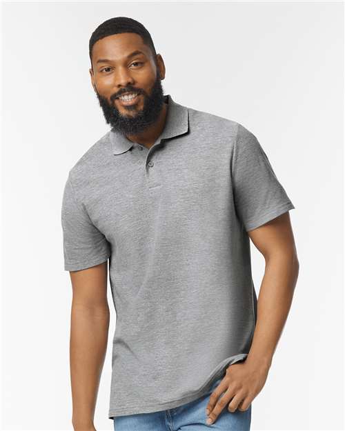 Gildan 11190, 64800 Unisex Softstyle Pique Polo, Sport Grey