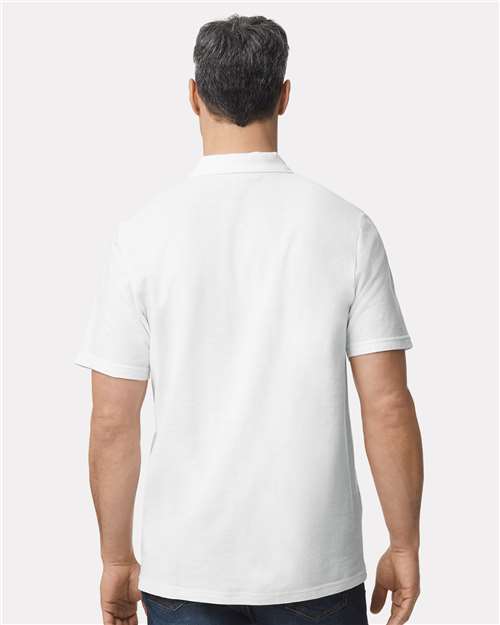 Gildan 11190, 64800 Unisex Softstyle Pique Polo, White