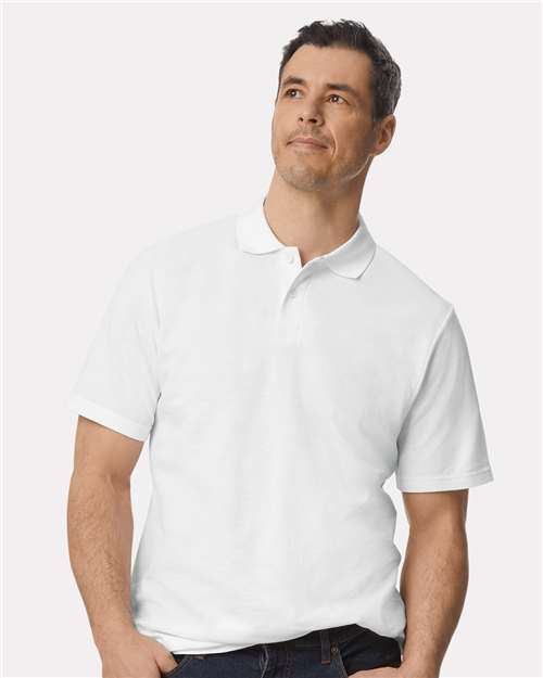 Gildan 11190, 64800 Unisex Softstyle Pique Polo, White
