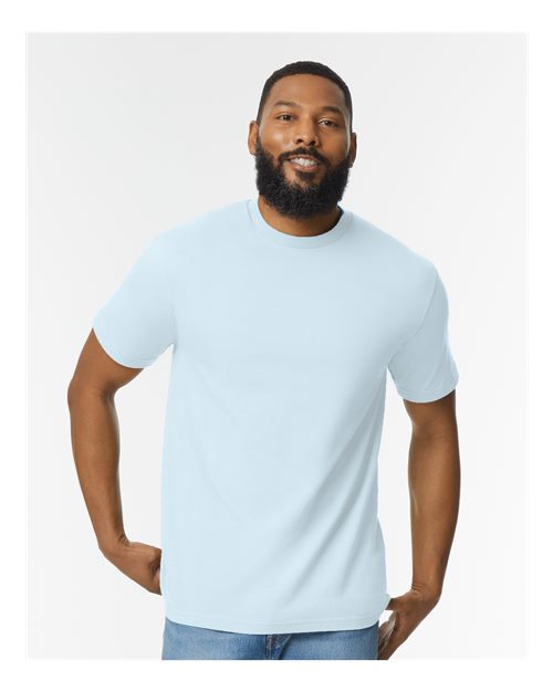 Gildan 11191, 65000 Unisex Softstyle Midweight T-shirt, Light Blue