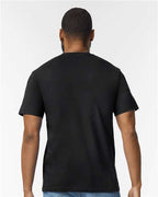 Gildan 11191, 65000 Unisex Softstyle Midweight T-shirt, Pitch Black