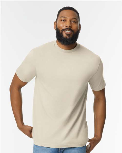 Gildan 11191, 65000 Unisex Softstyle Midweight T-shirt, Sand