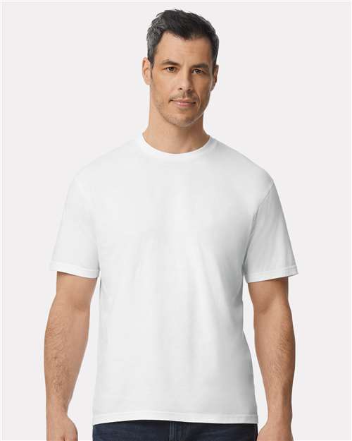 Gildan 65000, Unisex Softstyle Midweight T-shirt, White