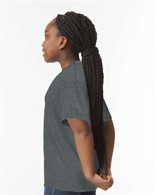 Gildan 11194, 64000b Youth Softstyle T-shirt, Dark Heather