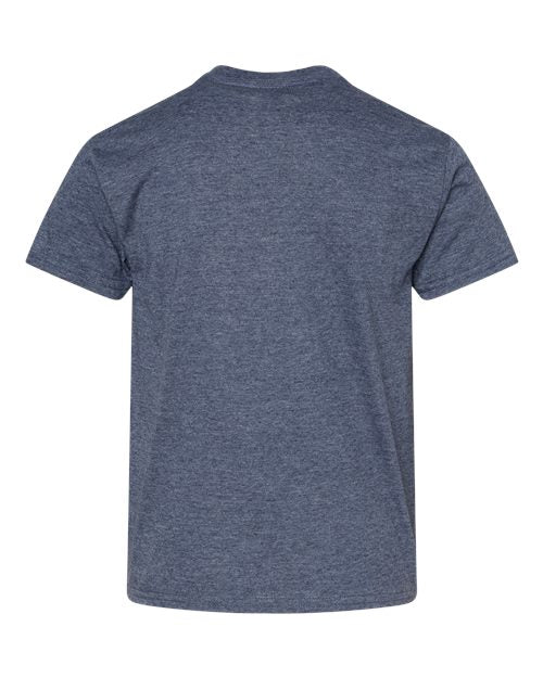 Gildan 64000B, Youth Softstyle T-shirt, Heather Navy