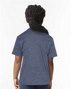 Gildan 11194, 64000b Youth Softstyle T-shirt, Heather Navy