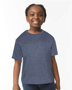 Gildan 11194, 64000b Youth Softstyle T-shirt, Heather Navy