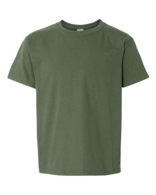 Gildan 64000B, Youth Softstyle T-shirt, Military Green