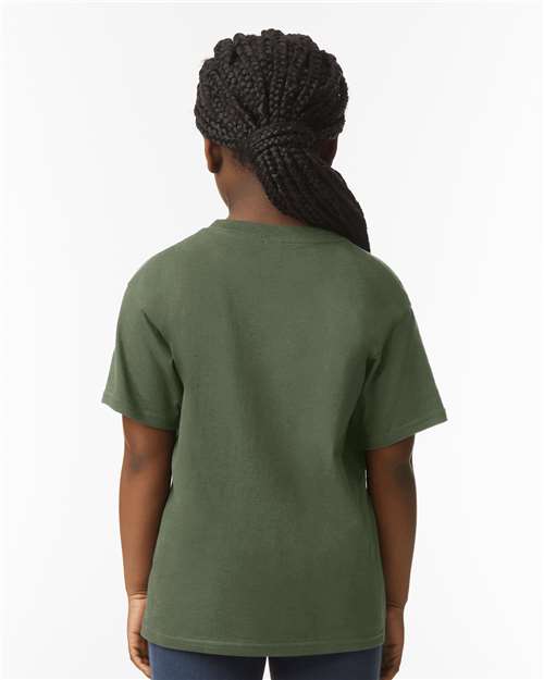 Gildan 64000B, Youth Softstyle T-shirt, Military Green
