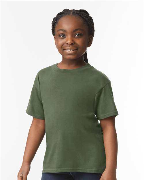 Gildan 11194, 64000b Youth Softstyle T-shirt, Military Green