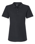 Gildan 11195, 64800l Women's Softstyle Pique Polo, Black