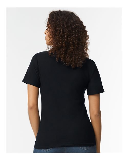 Gildan 11195, 64800l Women's Softstyle Pique Polo, Black