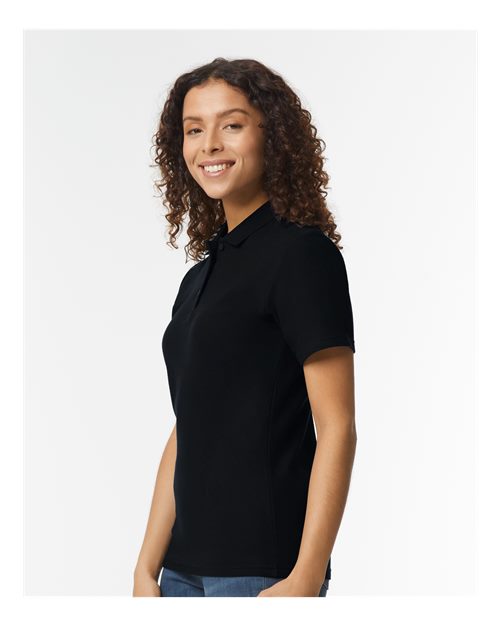 Gildan 11195, 64800l Women's Softstyle Pique Polo, Black