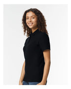 Gildan 11195, 64800l Women's Softstyle Pique Polo, Black