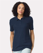 Gildan 11195, 64800l Women's Softstyle Pique Polo, Navy