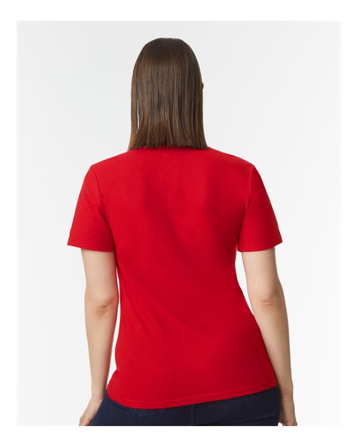Gildan 11195, 64800l Women's Softstyle Pique Polo, Red