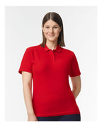 Gildan 11195, 64800l Women's Softstyle Pique Polo, Red