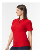 Gildan 11195, 64800l Women's Softstyle Pique Polo, Red