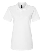 Gildan 64800L, Women's Softstyle Pique Polo, White