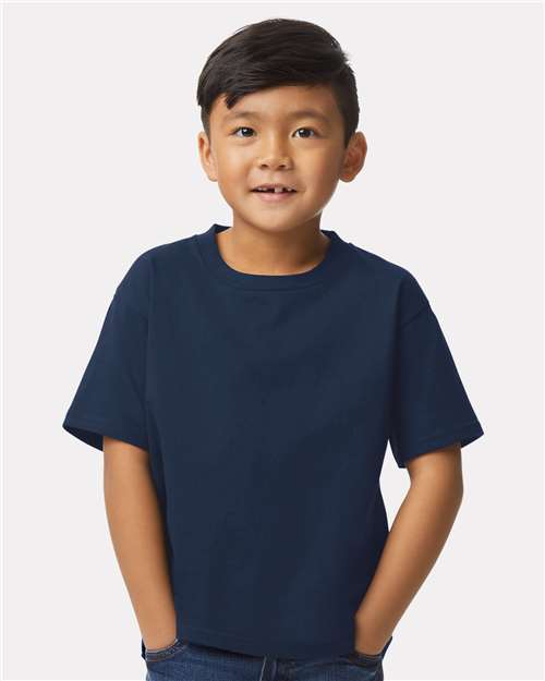 Gildan 65000B, Youth Softstyle Midweight T-shirt, Navy