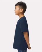 Gildan 11196, 65000b Youth Softstyle Midweight T-shirt, Navy